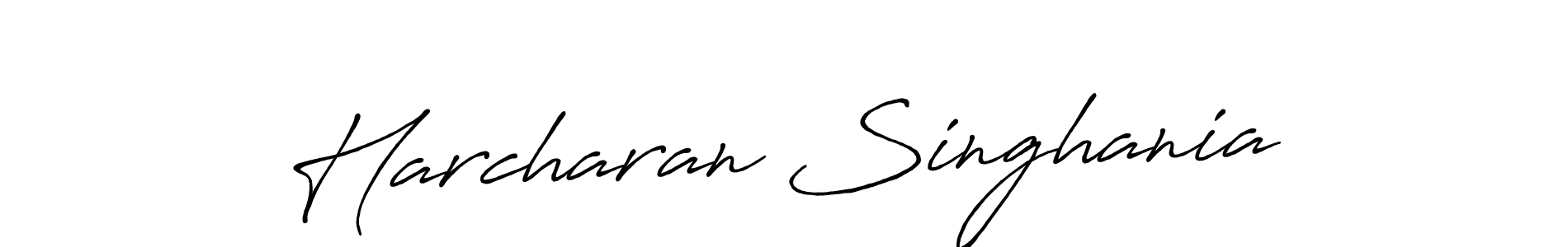 Antro_Vectra_Bolder is a professional signature style that is perfect for those who want to add a touch of class to their signature. It is also a great choice for those who want to make their signature more unique. Get Harcharan Singhania name to fancy signature for free. Harcharan Singhania signature style 7 images and pictures png