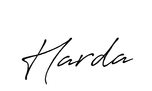 How to make Harda name signature. Use Antro_Vectra_Bolder style for creating short signs online. This is the latest handwritten sign. Harda signature style 7 images and pictures png