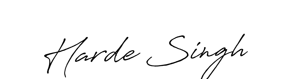 Create a beautiful signature design for name Harde Singh. With this signature (Antro_Vectra_Bolder) fonts, you can make a handwritten signature for free. Harde Singh signature style 7 images and pictures png