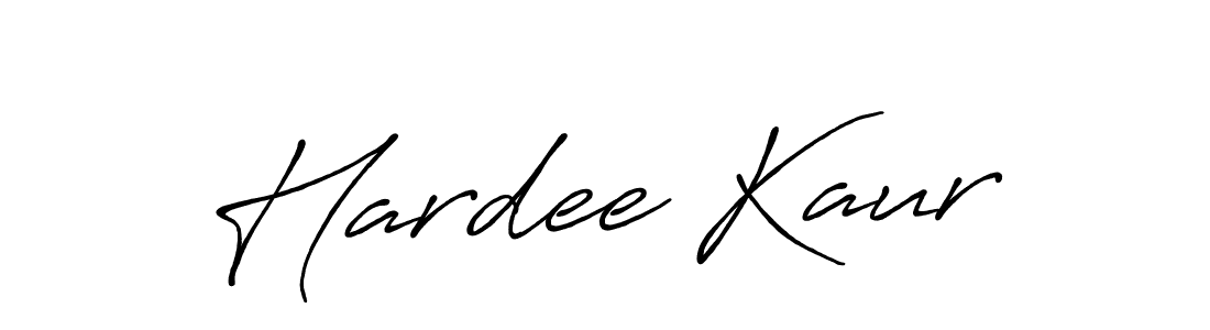 Create a beautiful signature design for name Hardee Kaur. With this signature (Antro_Vectra_Bolder) fonts, you can make a handwritten signature for free. Hardee Kaur signature style 7 images and pictures png