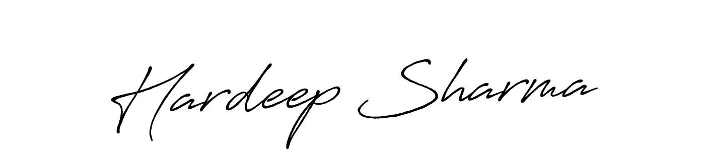 Make a beautiful signature design for name Hardeep Sharma. With this signature (Antro_Vectra_Bolder) style, you can create a handwritten signature for free. Hardeep Sharma signature style 7 images and pictures png