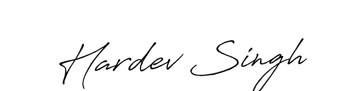 Make a beautiful signature design for name Hardev Singh. With this signature (Antro_Vectra_Bolder) style, you can create a handwritten signature for free. Hardev Singh signature style 7 images and pictures png