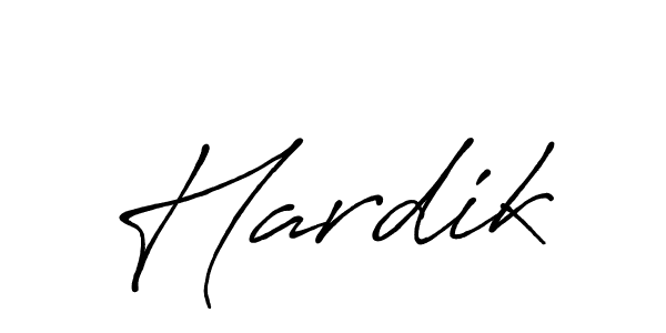 Create a beautiful signature design for name Hardik. With this signature (Antro_Vectra_Bolder) fonts, you can make a handwritten signature for free. Hardik signature style 7 images and pictures png