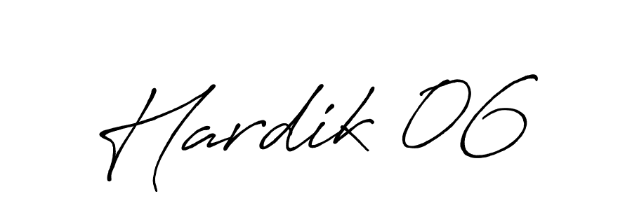 Also we have Hardik 06 name is the best signature style. Create professional handwritten signature collection using Antro_Vectra_Bolder autograph style. Hardik 06 signature style 7 images and pictures png