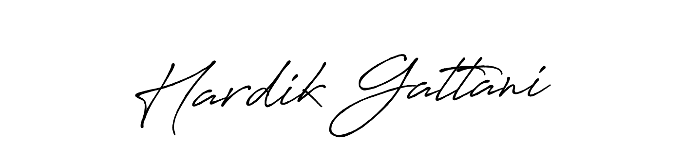 Make a beautiful signature design for name Hardik Gattani. With this signature (Antro_Vectra_Bolder) style, you can create a handwritten signature for free. Hardik Gattani signature style 7 images and pictures png