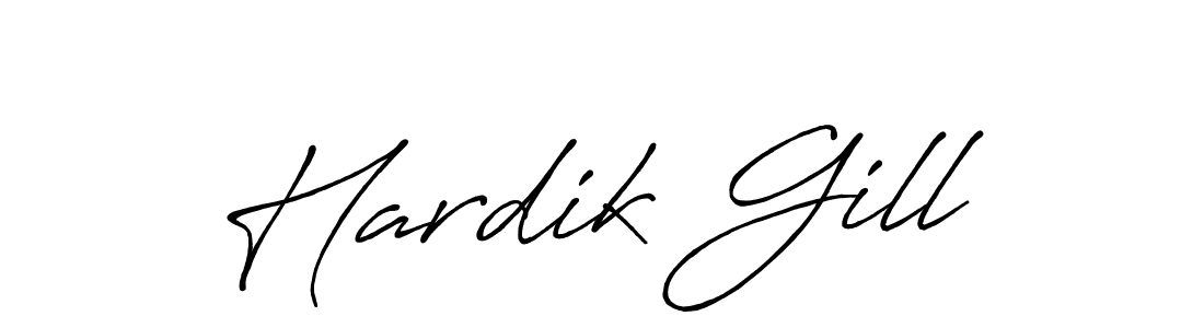 It looks lik you need a new signature style for name Hardik Gill. Design unique handwritten (Antro_Vectra_Bolder) signature with our free signature maker in just a few clicks. Hardik Gill signature style 7 images and pictures png