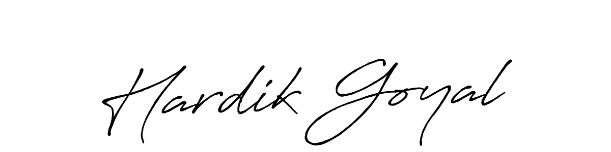 How to make Hardik Goyal name signature. Use Antro_Vectra_Bolder style for creating short signs online. This is the latest handwritten sign. Hardik Goyal signature style 7 images and pictures png