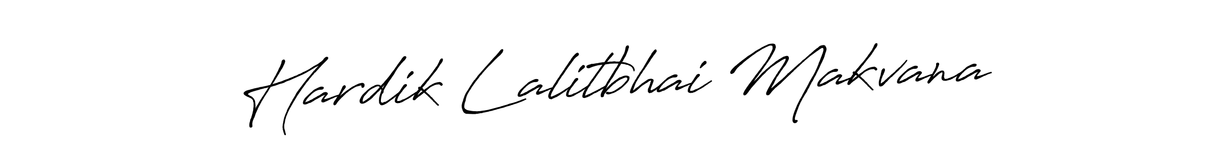 Make a beautiful signature design for name Hardik Lalitbhai Makvana. With this signature (Antro_Vectra_Bolder) style, you can create a handwritten signature for free. Hardik Lalitbhai Makvana signature style 7 images and pictures png