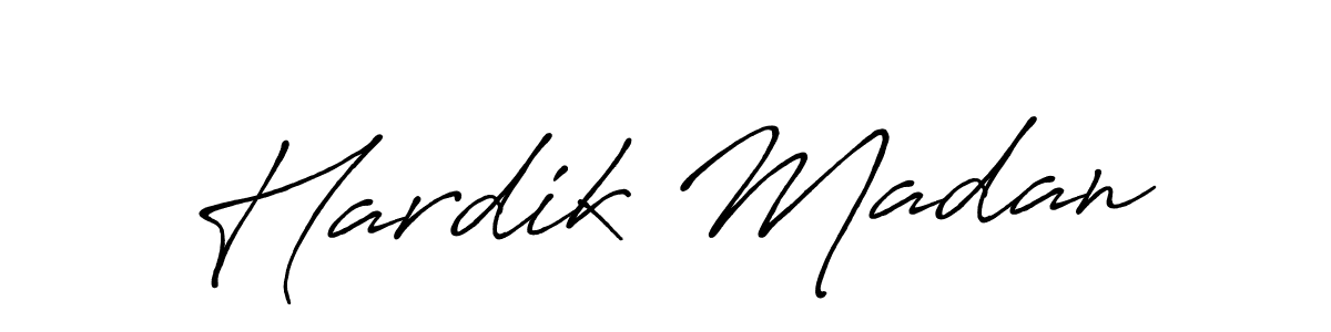 You can use this online signature creator to create a handwritten signature for the name Hardik Madan. This is the best online autograph maker. Hardik Madan signature style 7 images and pictures png