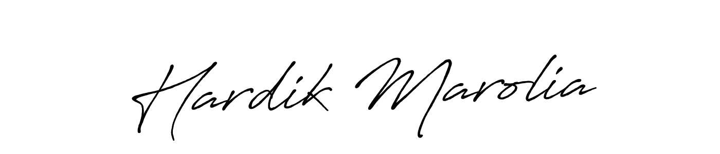 Make a beautiful signature design for name Hardik Marolia. Use this online signature maker to create a handwritten signature for free. Hardik Marolia signature style 7 images and pictures png