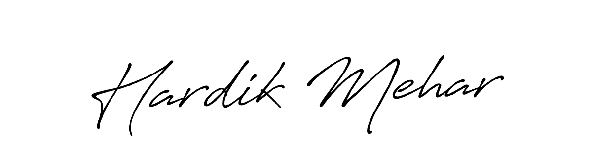 Also You can easily find your signature by using the search form. We will create Hardik Mehar name handwritten signature images for you free of cost using Antro_Vectra_Bolder sign style. Hardik Mehar signature style 7 images and pictures png