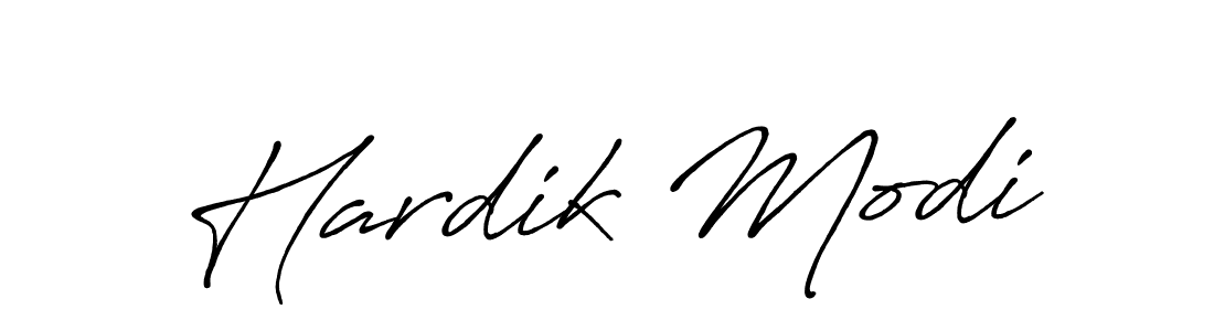 Make a beautiful signature design for name Hardik Modi. With this signature (Antro_Vectra_Bolder) style, you can create a handwritten signature for free. Hardik Modi signature style 7 images and pictures png