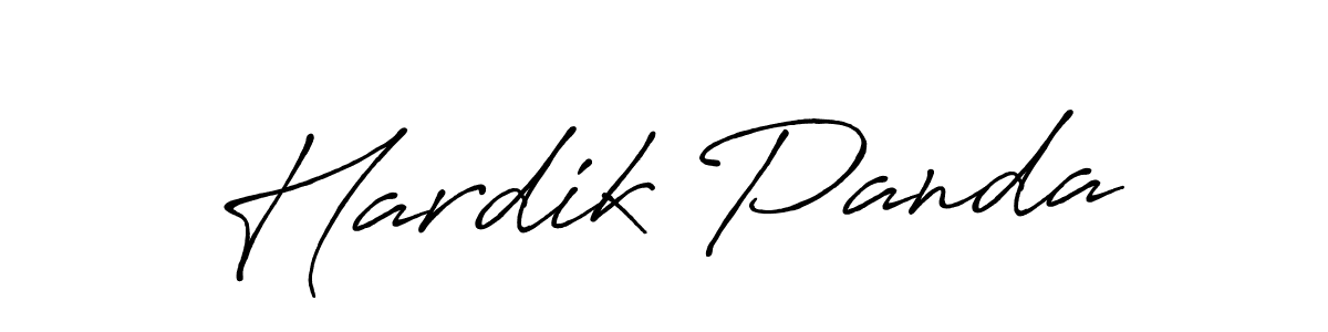 How to make Hardik Panda name signature. Use Antro_Vectra_Bolder style for creating short signs online. This is the latest handwritten sign. Hardik Panda signature style 7 images and pictures png