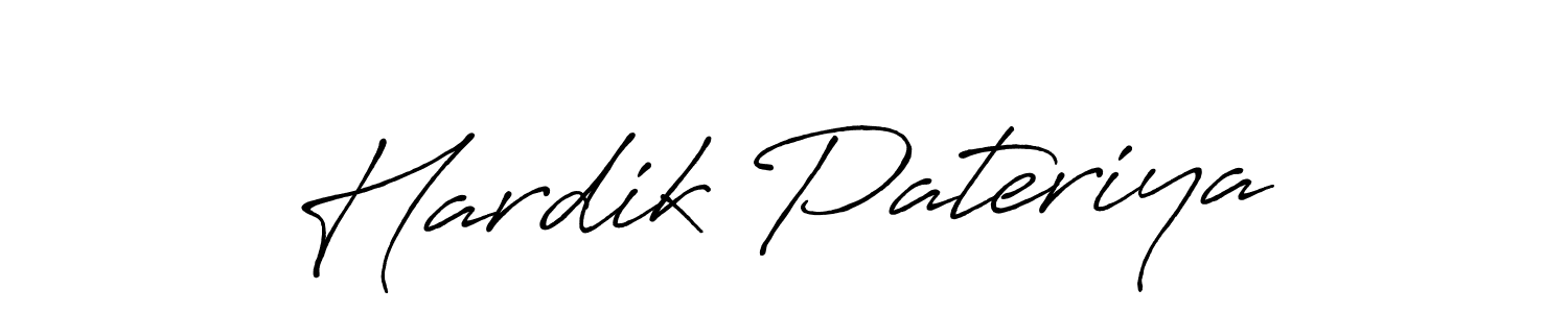 Also we have Hardik Pateriya name is the best signature style. Create professional handwritten signature collection using Antro_Vectra_Bolder autograph style. Hardik Pateriya signature style 7 images and pictures png