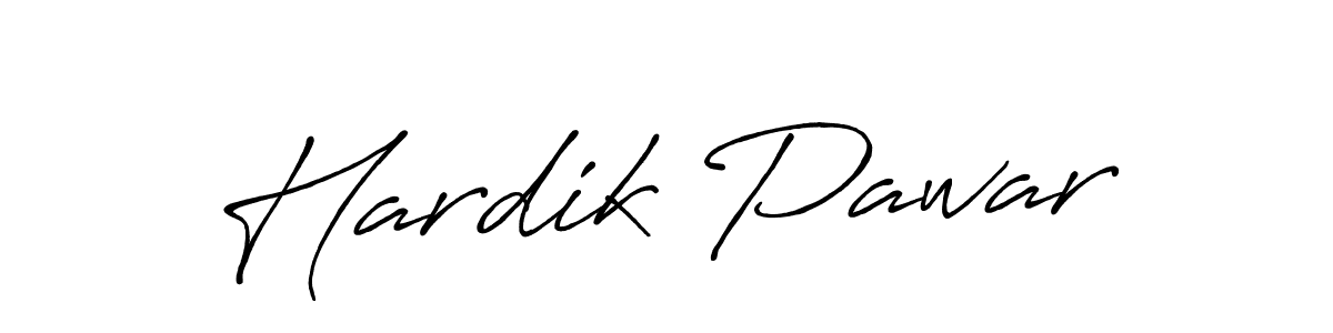 Design your own signature with our free online signature maker. With this signature software, you can create a handwritten (Antro_Vectra_Bolder) signature for name Hardik Pawar. Hardik Pawar signature style 7 images and pictures png