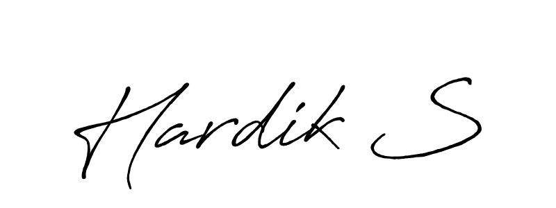 Use a signature maker to create a handwritten signature online. With this signature software, you can design (Antro_Vectra_Bolder) your own signature for name Hardik S. Hardik S signature style 7 images and pictures png