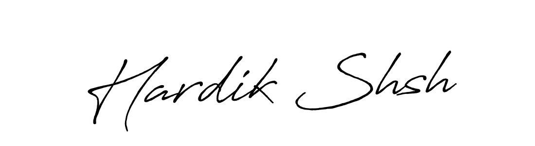 How to make Hardik Shsh name signature. Use Antro_Vectra_Bolder style for creating short signs online. This is the latest handwritten sign. Hardik Shsh signature style 7 images and pictures png