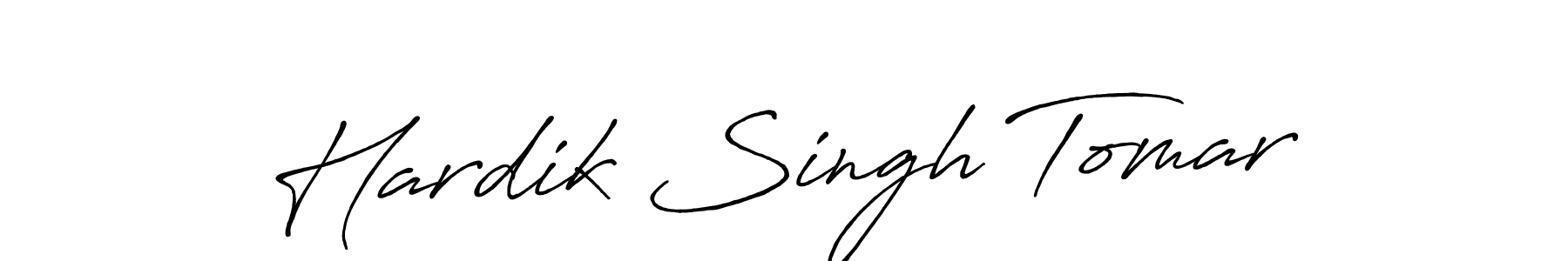Make a beautiful signature design for name Hardik Singh Tomar. With this signature (Antro_Vectra_Bolder) style, you can create a handwritten signature for free. Hardik Singh Tomar signature style 7 images and pictures png