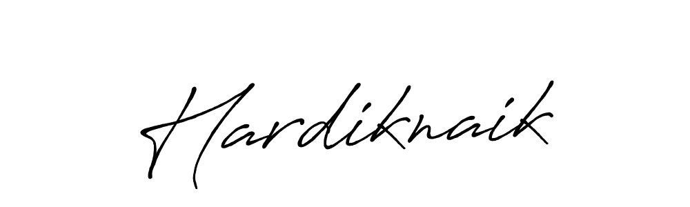 Make a beautiful signature design for name Hardiknaik. With this signature (Antro_Vectra_Bolder) style, you can create a handwritten signature for free. Hardiknaik signature style 7 images and pictures png