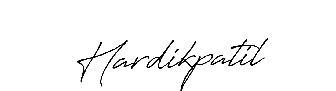 How to make Hardikpatil name signature. Use Antro_Vectra_Bolder style for creating short signs online. This is the latest handwritten sign. Hardikpatil signature style 7 images and pictures png