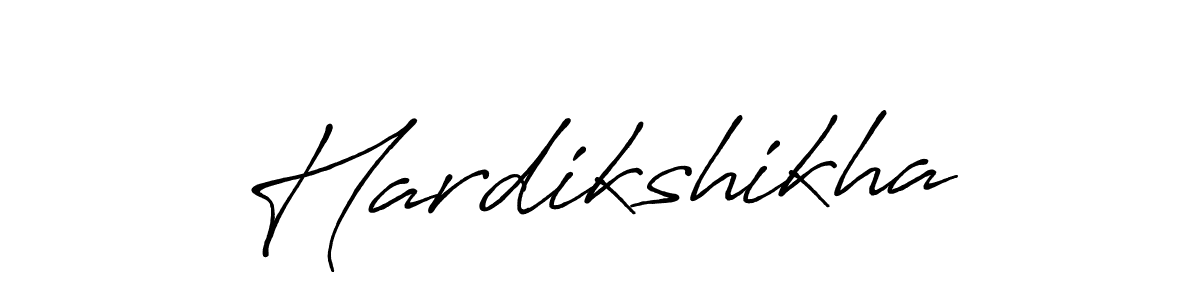 How to make Hardikshikha name signature. Use Antro_Vectra_Bolder style for creating short signs online. This is the latest handwritten sign. Hardikshikha signature style 7 images and pictures png