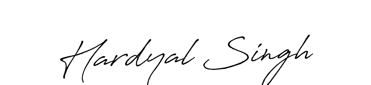 How to make Hardyal Singh name signature. Use Antro_Vectra_Bolder style for creating short signs online. This is the latest handwritten sign. Hardyal Singh signature style 7 images and pictures png