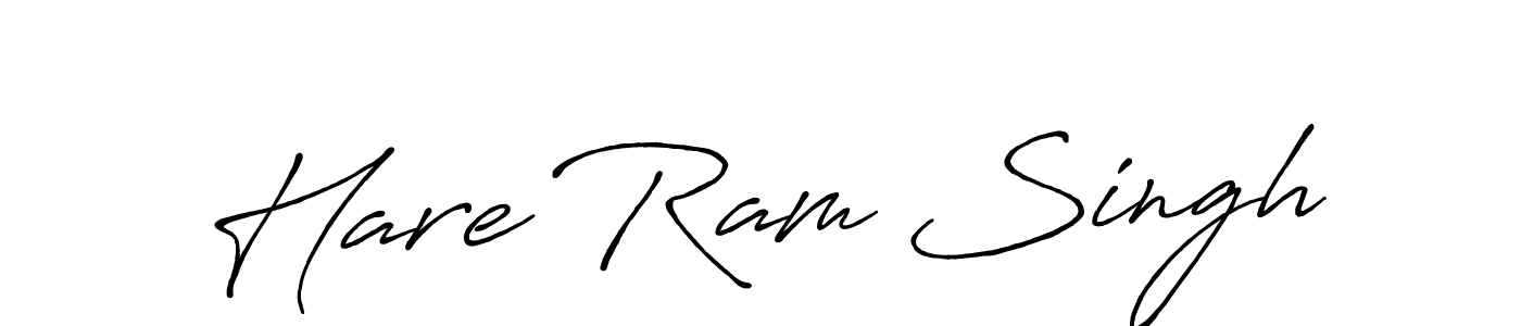 Make a beautiful signature design for name Hare Ram Singh. With this signature (Antro_Vectra_Bolder) style, you can create a handwritten signature for free. Hare Ram Singh signature style 7 images and pictures png