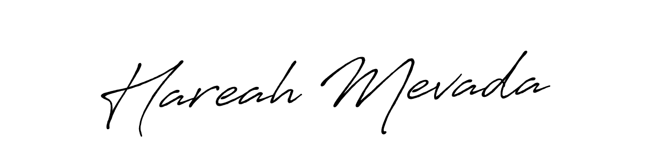 The best way (Antro_Vectra_Bolder) to make a short signature is to pick only two or three words in your name. The name Hareah Mevada include a total of six letters. For converting this name. Hareah Mevada signature style 7 images and pictures png