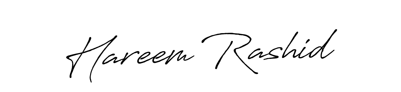 Design your own signature with our free online signature maker. With this signature software, you can create a handwritten (Antro_Vectra_Bolder) signature for name Hareem Rashid. Hareem Rashid signature style 7 images and pictures png