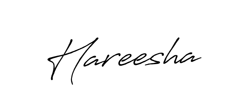Make a beautiful signature design for name Hareesha. With this signature (Antro_Vectra_Bolder) style, you can create a handwritten signature for free. Hareesha signature style 7 images and pictures png