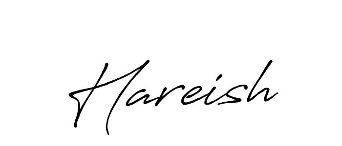 Make a beautiful signature design for name Hareish. With this signature (Antro_Vectra_Bolder) style, you can create a handwritten signature for free. Hareish signature style 7 images and pictures png