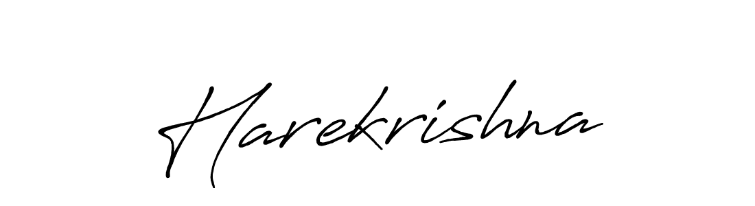 Use a signature maker to create a handwritten signature online. With this signature software, you can design (Antro_Vectra_Bolder) your own signature for name Harekrishna. Harekrishna signature style 7 images and pictures png