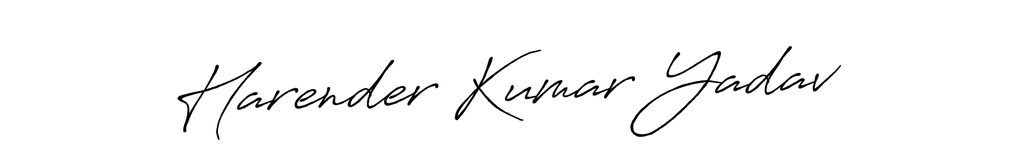 Harender Kumar Yadav stylish signature style. Best Handwritten Sign (Antro_Vectra_Bolder) for my name. Handwritten Signature Collection Ideas for my name Harender Kumar Yadav. Harender Kumar Yadav signature style 7 images and pictures png