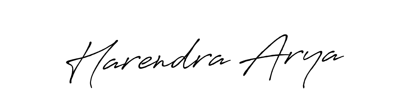 Also we have Harendra Arya name is the best signature style. Create professional handwritten signature collection using Antro_Vectra_Bolder autograph style. Harendra Arya signature style 7 images and pictures png