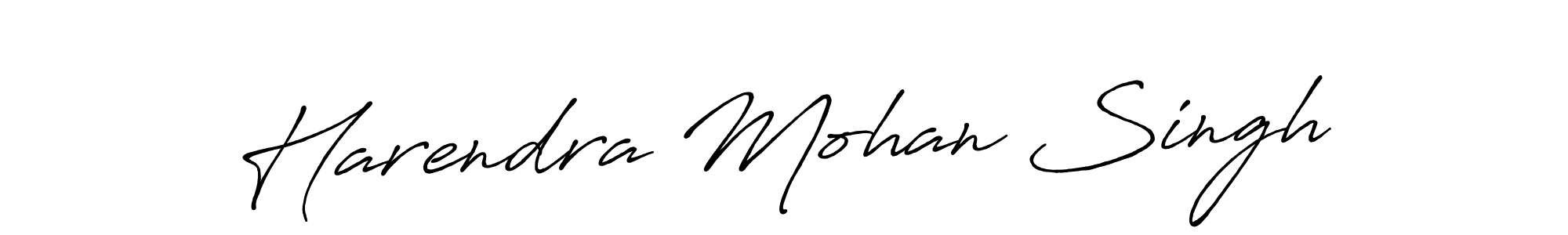 This is the best signature style for the Harendra Mohan Singh name. Also you like these signature font (Antro_Vectra_Bolder). Mix name signature. Harendra Mohan Singh signature style 7 images and pictures png