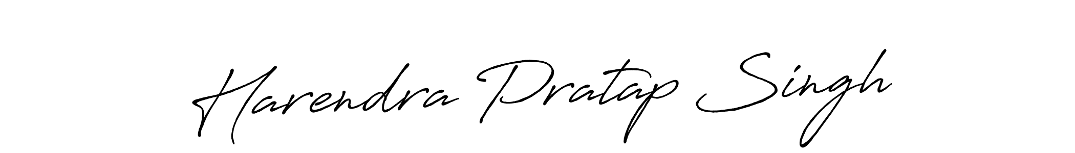 Design your own signature with our free online signature maker. With this signature software, you can create a handwritten (Antro_Vectra_Bolder) signature for name Harendra Pratap Singh. Harendra Pratap Singh signature style 7 images and pictures png