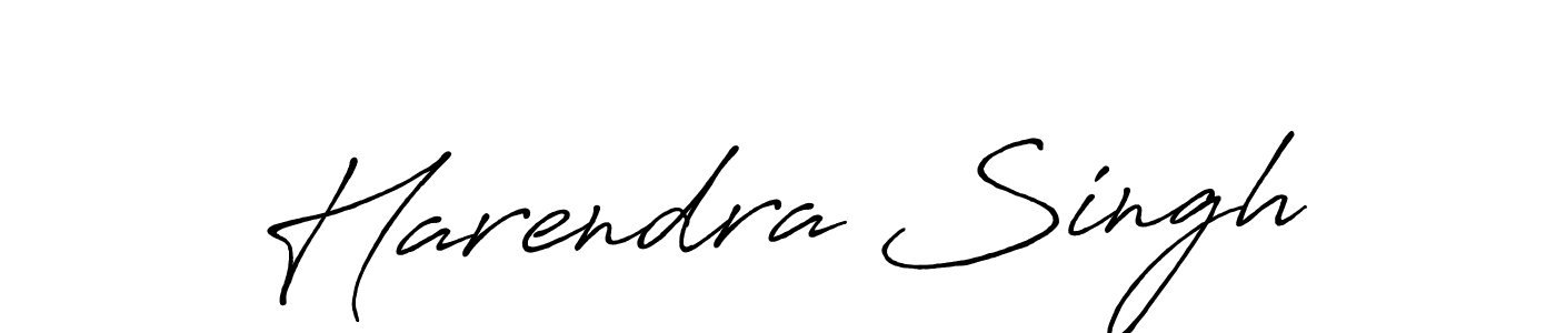 Make a beautiful signature design for name Harendra Singh. With this signature (Antro_Vectra_Bolder) style, you can create a handwritten signature for free. Harendra Singh signature style 7 images and pictures png