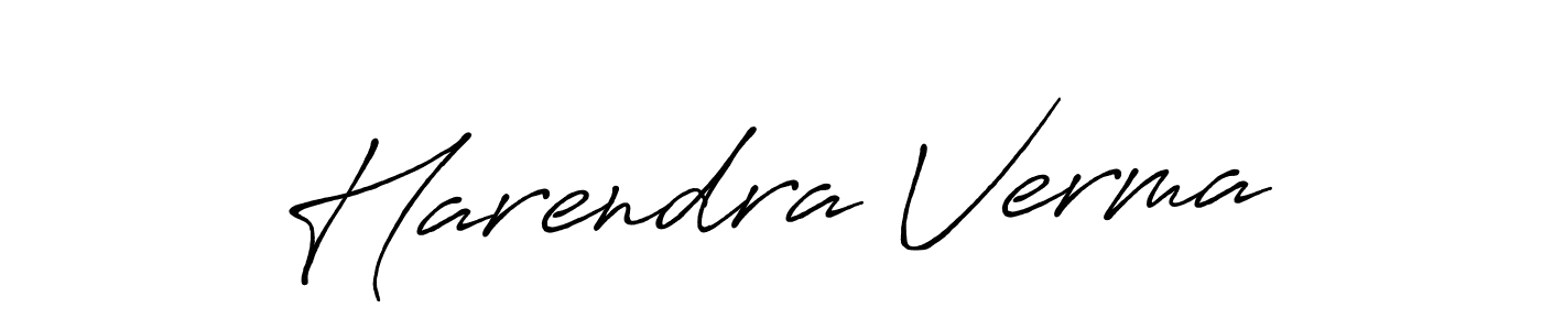 Antro_Vectra_Bolder is a professional signature style that is perfect for those who want to add a touch of class to their signature. It is also a great choice for those who want to make their signature more unique. Get Harendra Verma name to fancy signature for free. Harendra Verma signature style 7 images and pictures png
