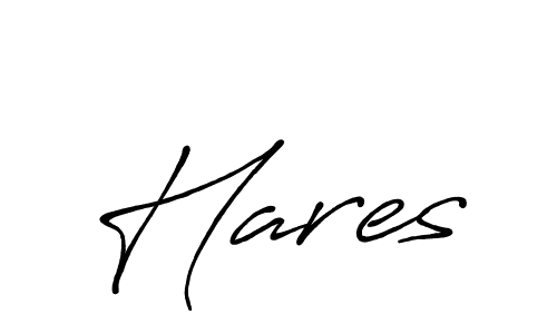 How to make Hares signature? Antro_Vectra_Bolder is a professional autograph style. Create handwritten signature for Hares name. Hares signature style 7 images and pictures png