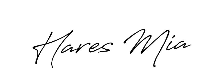 Similarly Antro_Vectra_Bolder is the best handwritten signature design. Signature creator online .You can use it as an online autograph creator for name Hares Mia. Hares Mia signature style 7 images and pictures png