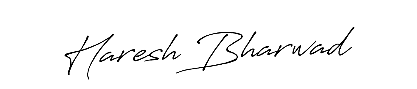How to make Haresh Bharwad name signature. Use Antro_Vectra_Bolder style for creating short signs online. This is the latest handwritten sign. Haresh Bharwad signature style 7 images and pictures png
