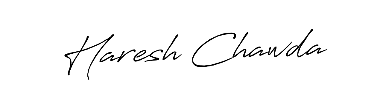 Create a beautiful signature design for name Haresh Chawda. With this signature (Antro_Vectra_Bolder) fonts, you can make a handwritten signature for free. Haresh Chawda signature style 7 images and pictures png
