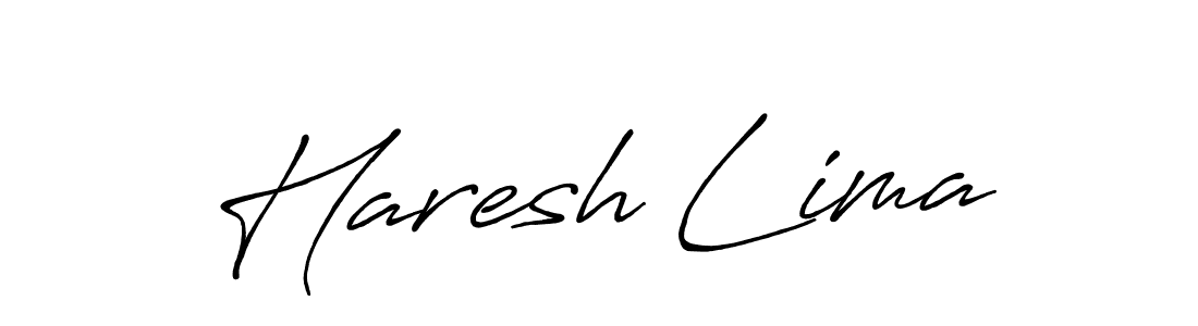 Use a signature maker to create a handwritten signature online. With this signature software, you can design (Antro_Vectra_Bolder) your own signature for name Haresh Lima. Haresh Lima signature style 7 images and pictures png