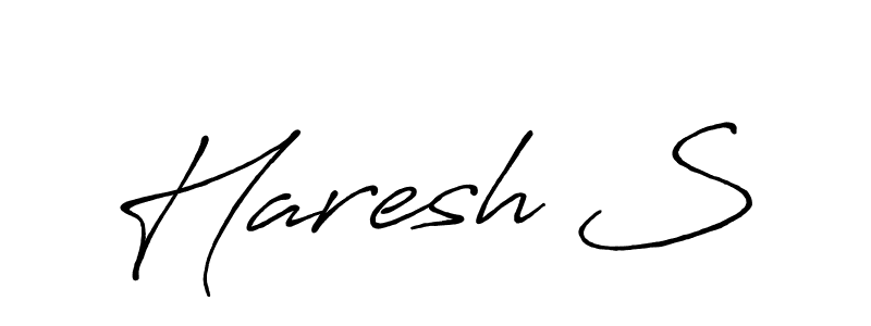 It looks lik you need a new signature style for name Haresh S. Design unique handwritten (Antro_Vectra_Bolder) signature with our free signature maker in just a few clicks. Haresh S signature style 7 images and pictures png