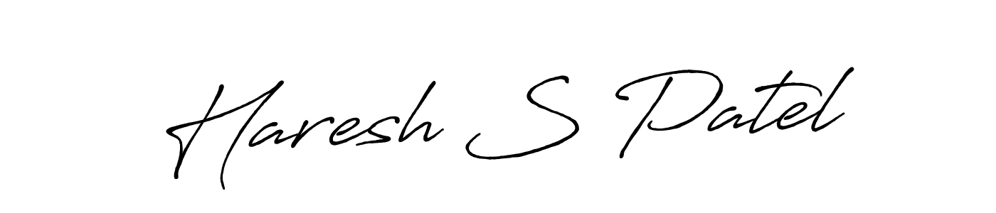 How to make Haresh S Patel signature? Antro_Vectra_Bolder is a professional autograph style. Create handwritten signature for Haresh S Patel name. Haresh S Patel signature style 7 images and pictures png