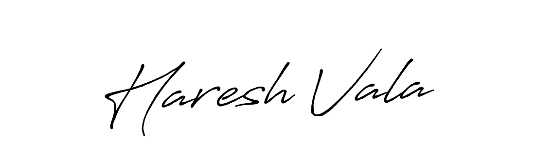 Design your own signature with our free online signature maker. With this signature software, you can create a handwritten (Antro_Vectra_Bolder) signature for name Haresh Vala. Haresh Vala signature style 7 images and pictures png