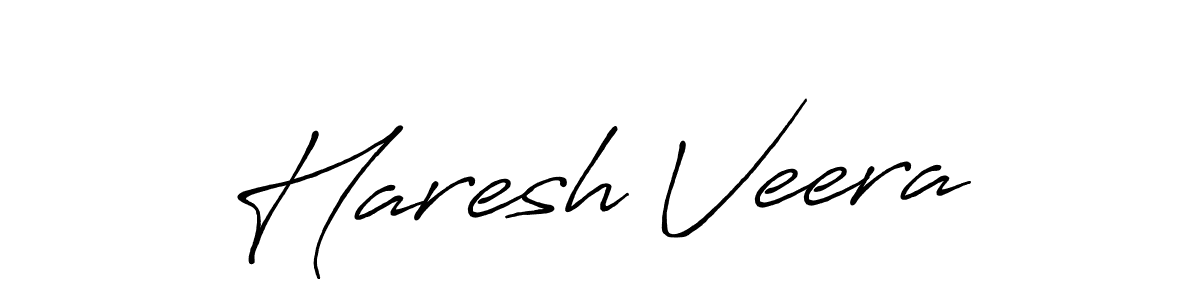 Create a beautiful signature design for name Haresh Veera. With this signature (Antro_Vectra_Bolder) fonts, you can make a handwritten signature for free. Haresh Veera signature style 7 images and pictures png