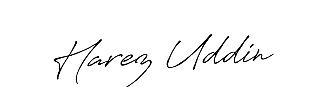Use a signature maker to create a handwritten signature online. With this signature software, you can design (Antro_Vectra_Bolder) your own signature for name Harez Uddin. Harez Uddin signature style 7 images and pictures png