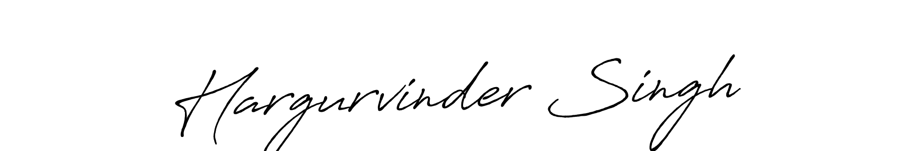 Create a beautiful signature design for name Hargurvinder Singh. With this signature (Antro_Vectra_Bolder) fonts, you can make a handwritten signature for free. Hargurvinder Singh signature style 7 images and pictures png
