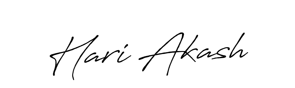 Also we have Hari Akash name is the best signature style. Create professional handwritten signature collection using Antro_Vectra_Bolder autograph style. Hari Akash signature style 7 images and pictures png